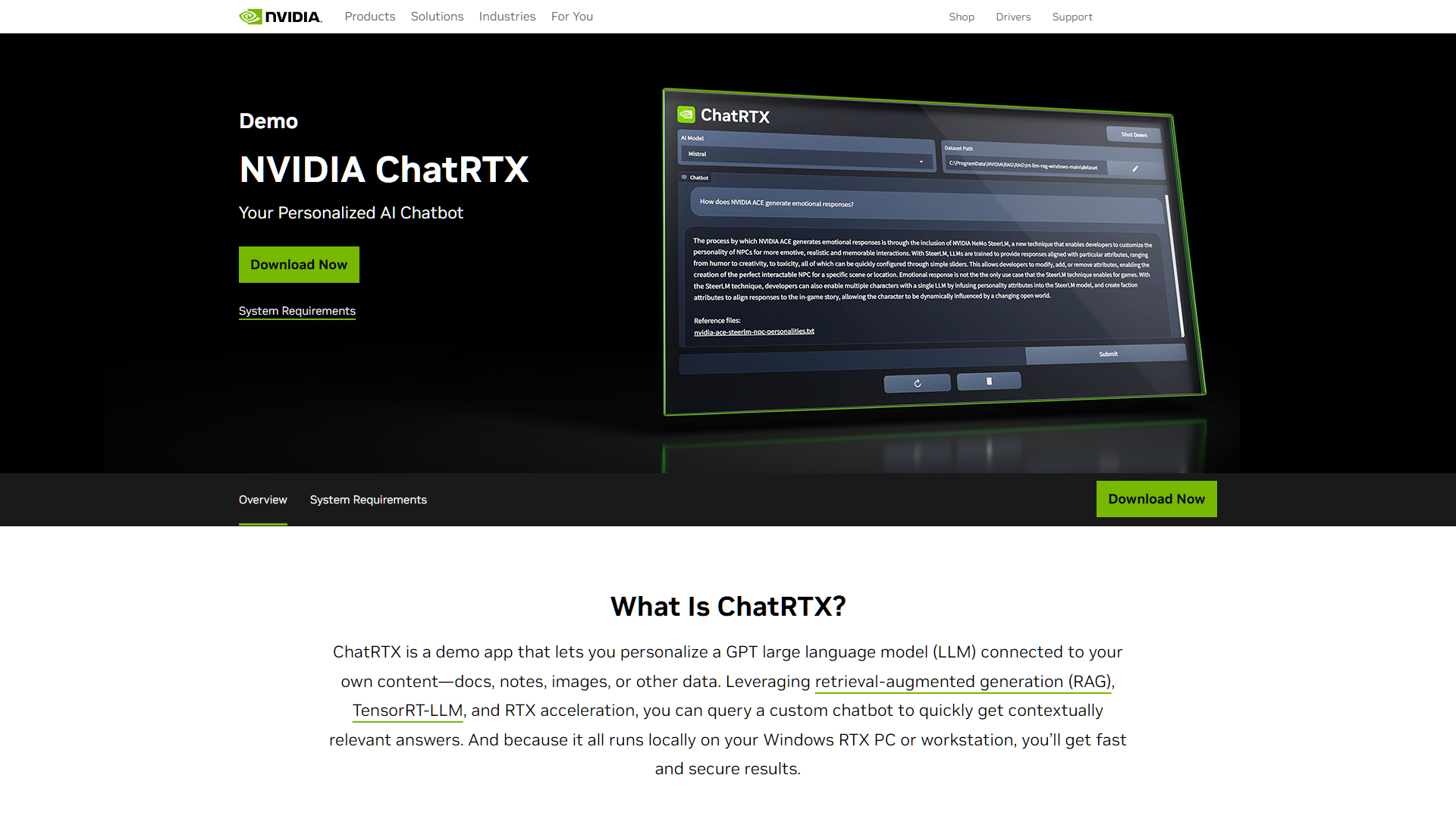 ChatRTX screenshot