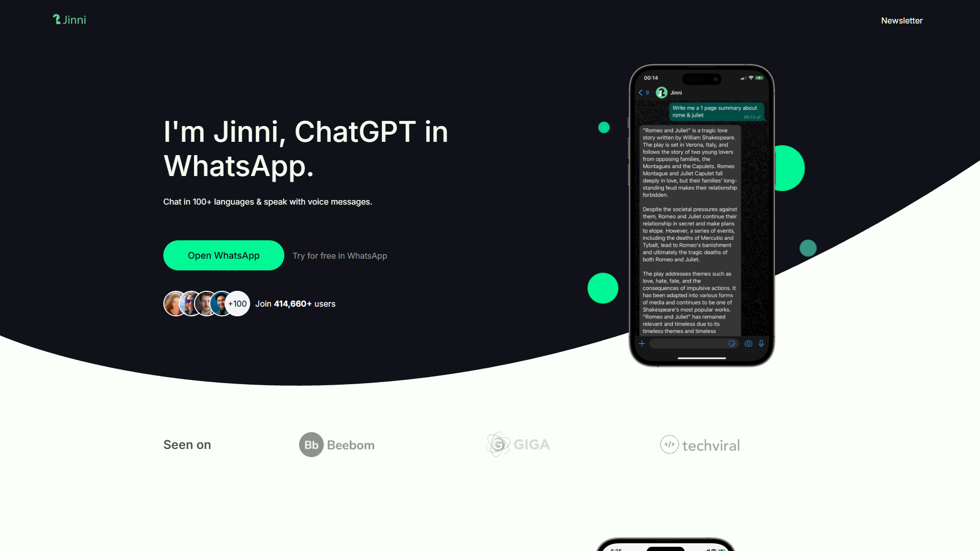Jinni AI screenshot