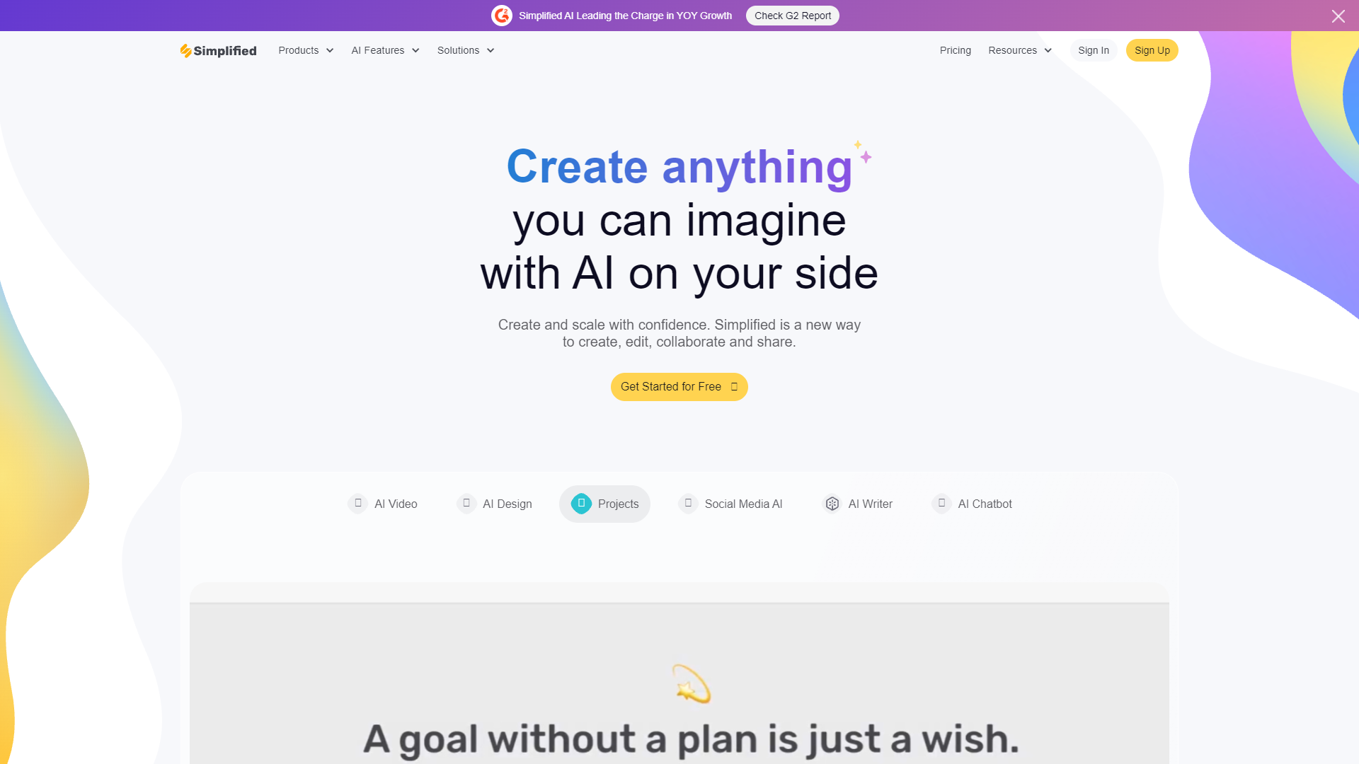 Simplified AI screenshot