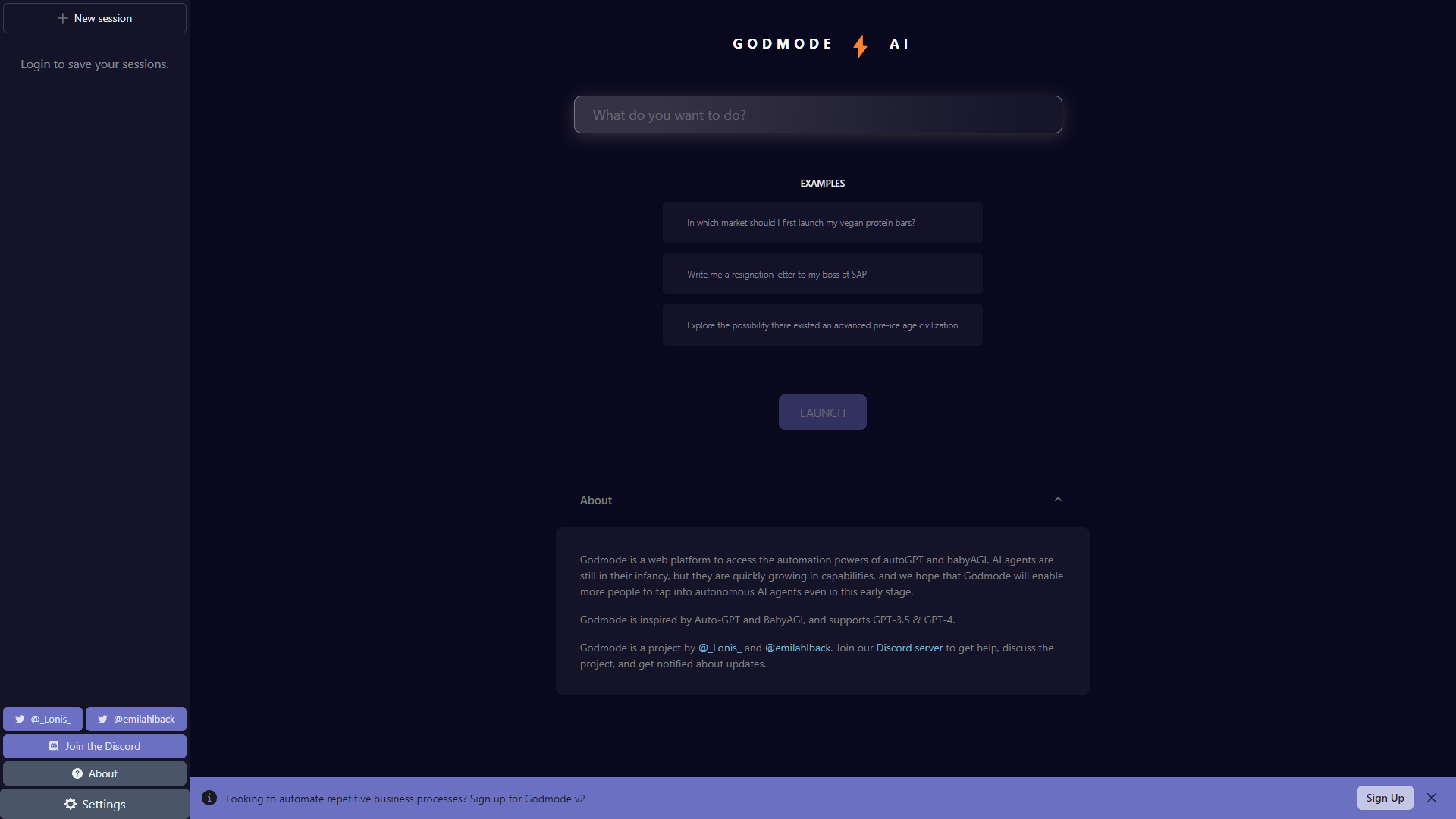 Godmode AI screenshot