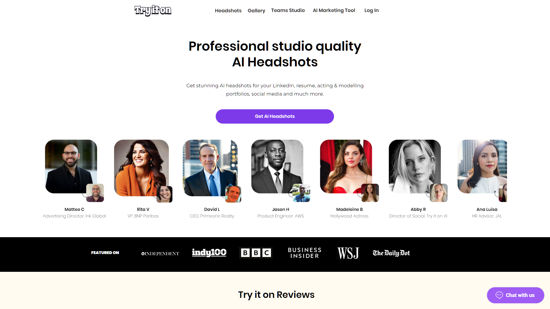 Try it on AI screenshot