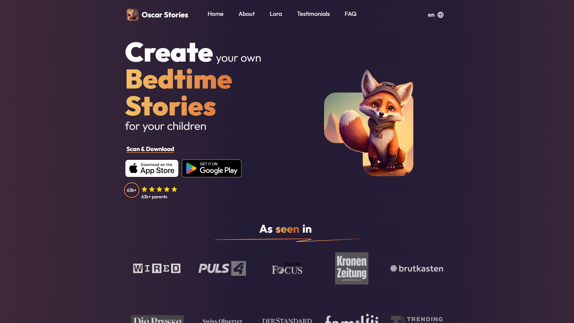 Oscar Stories screenshot