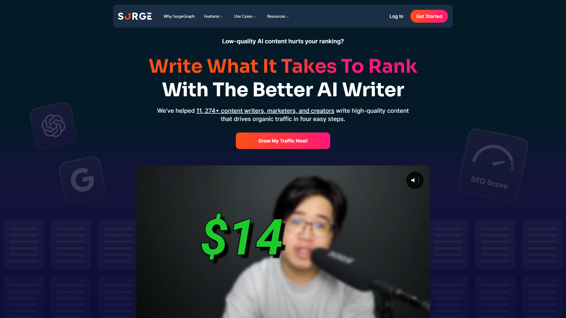 SurgeGraph screenshot