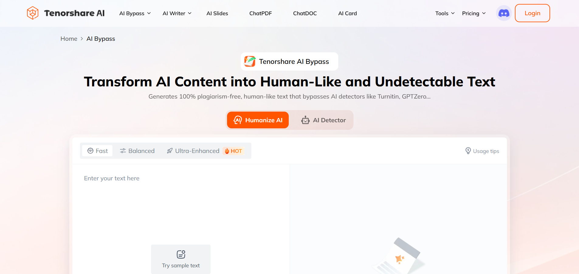 Tenorshare AI Bypass screenshot