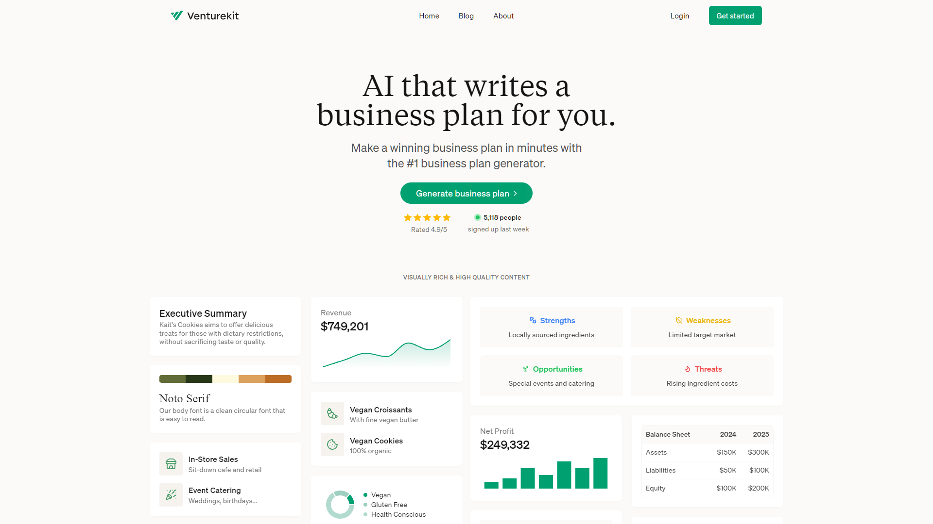 Venturekit screenshot