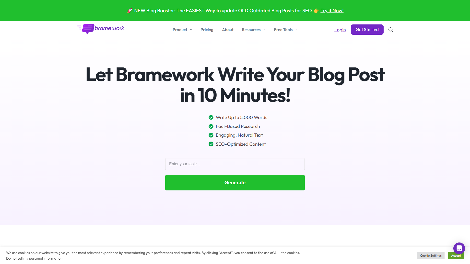 Bramework screenshot