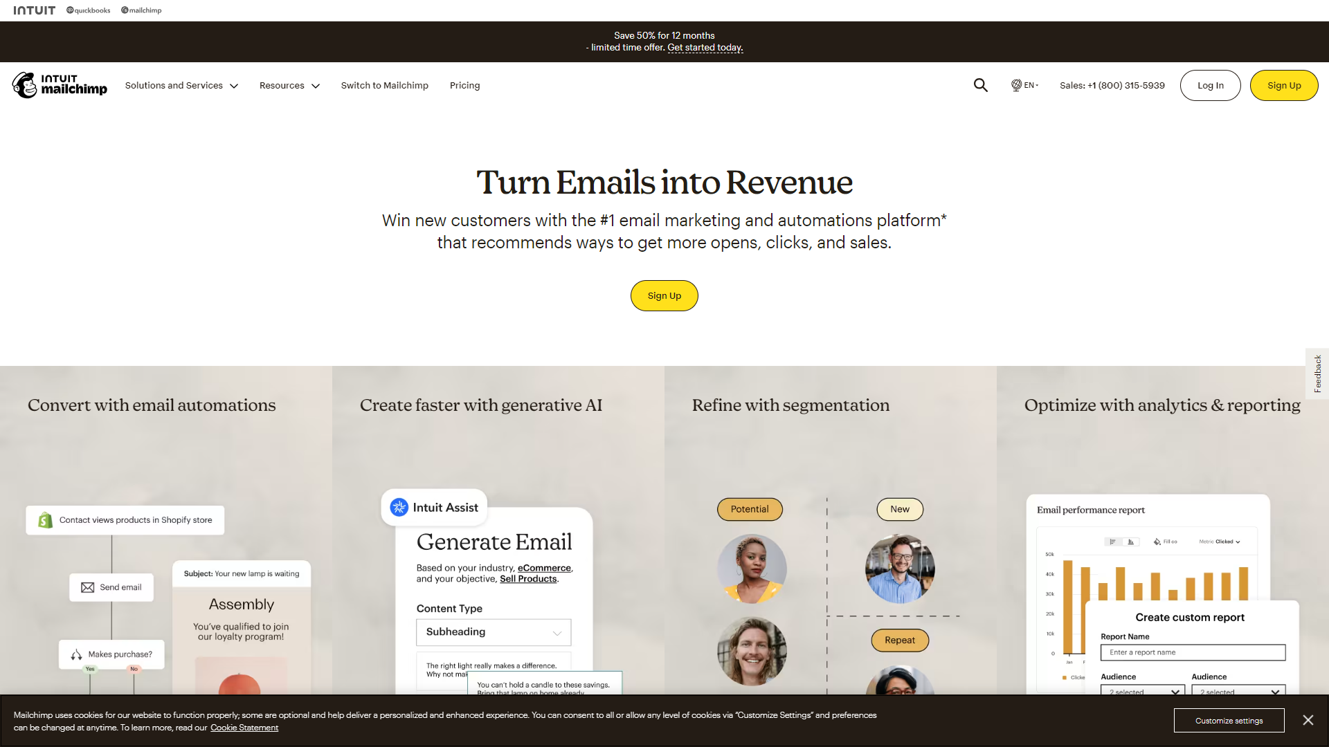 Intuit MAIlchimp screenshot