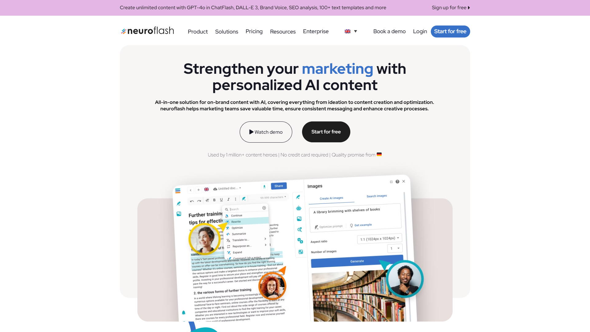 neuroflash screenshot