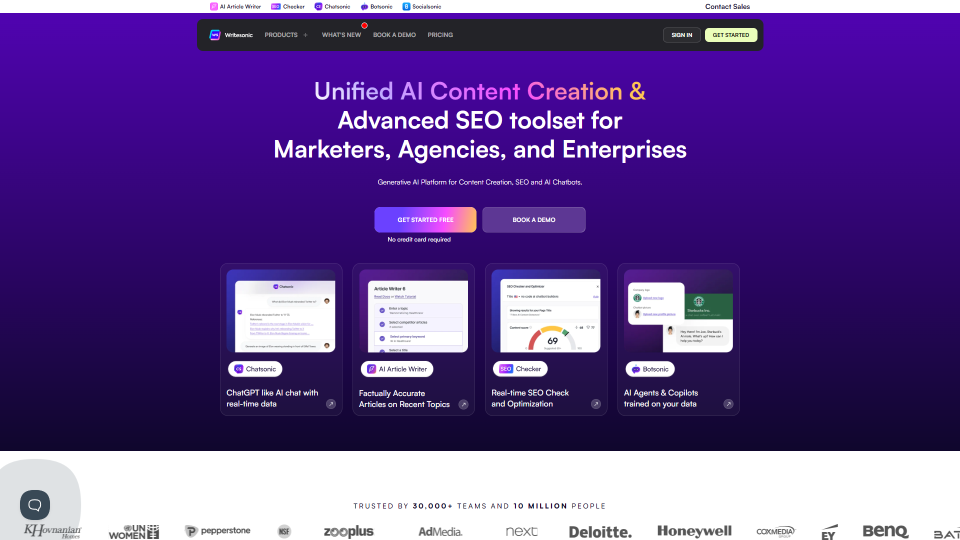 Writesonic screenshot