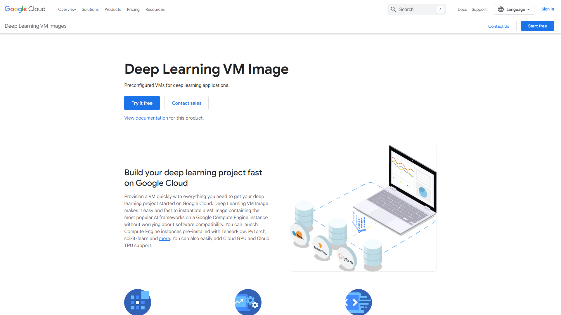 Google Cloud Deep Learning VM Image screenshot