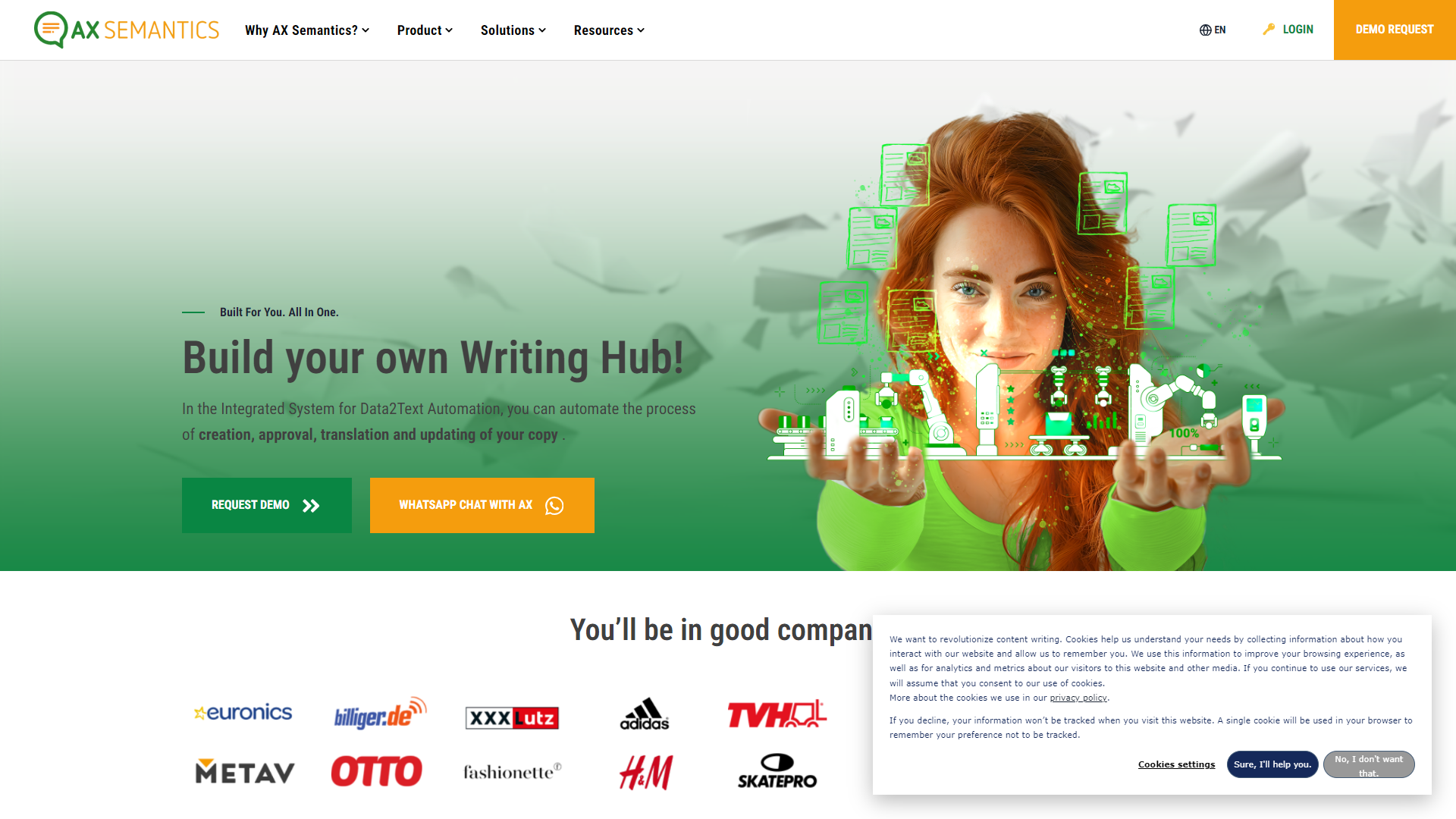 AX Semantics screenshot