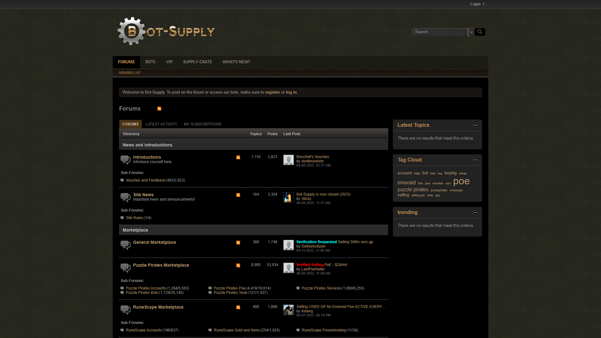 BotSupply screenshot