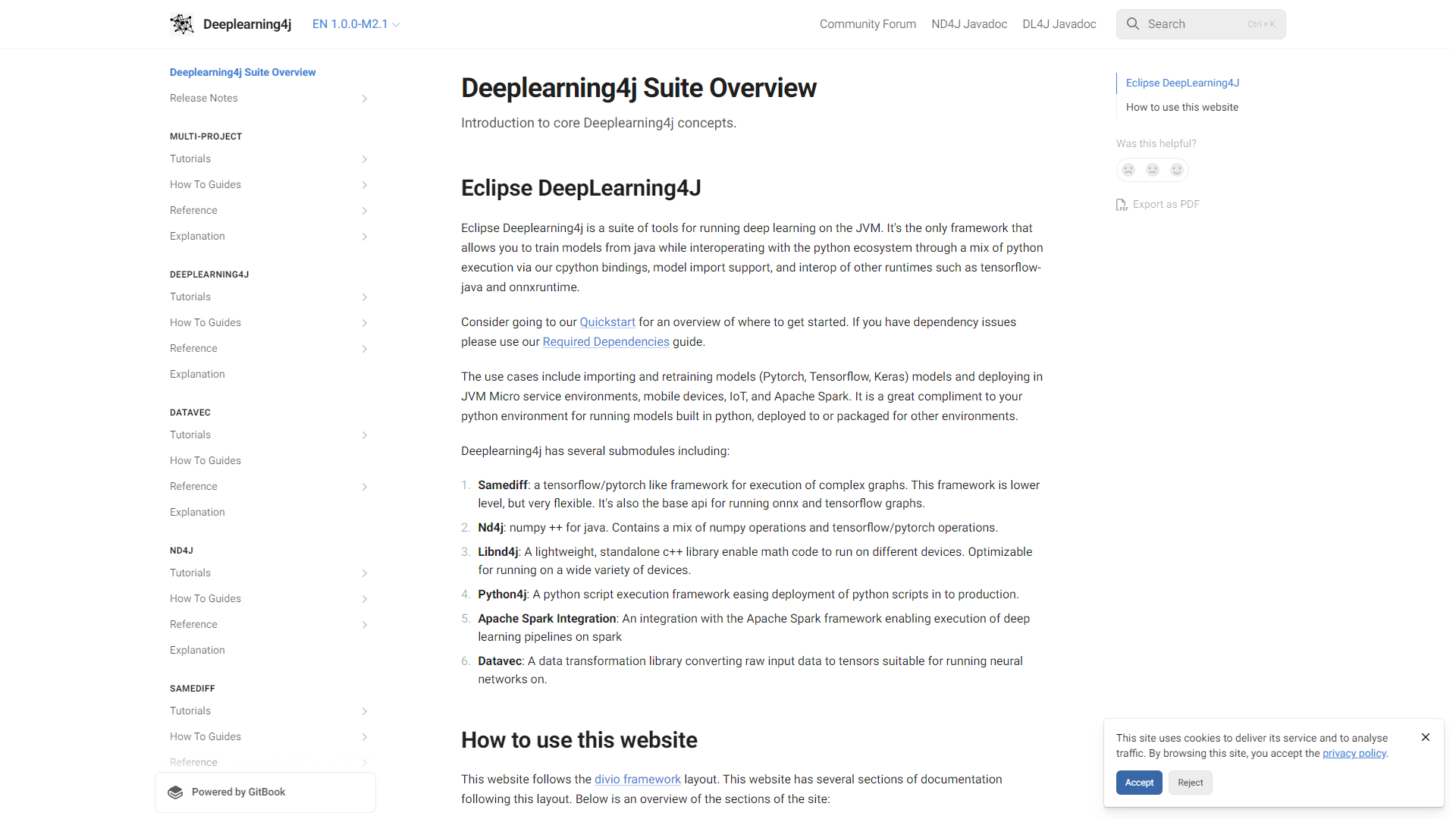 Deeplearning4J screenshot