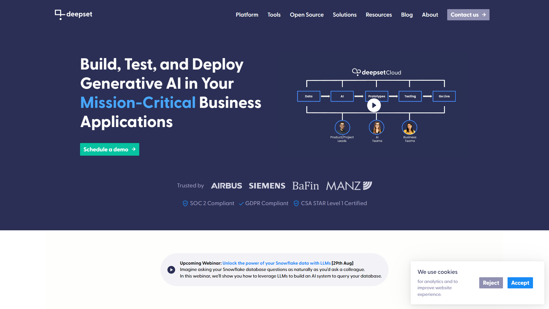 deepset Cloud screenshot