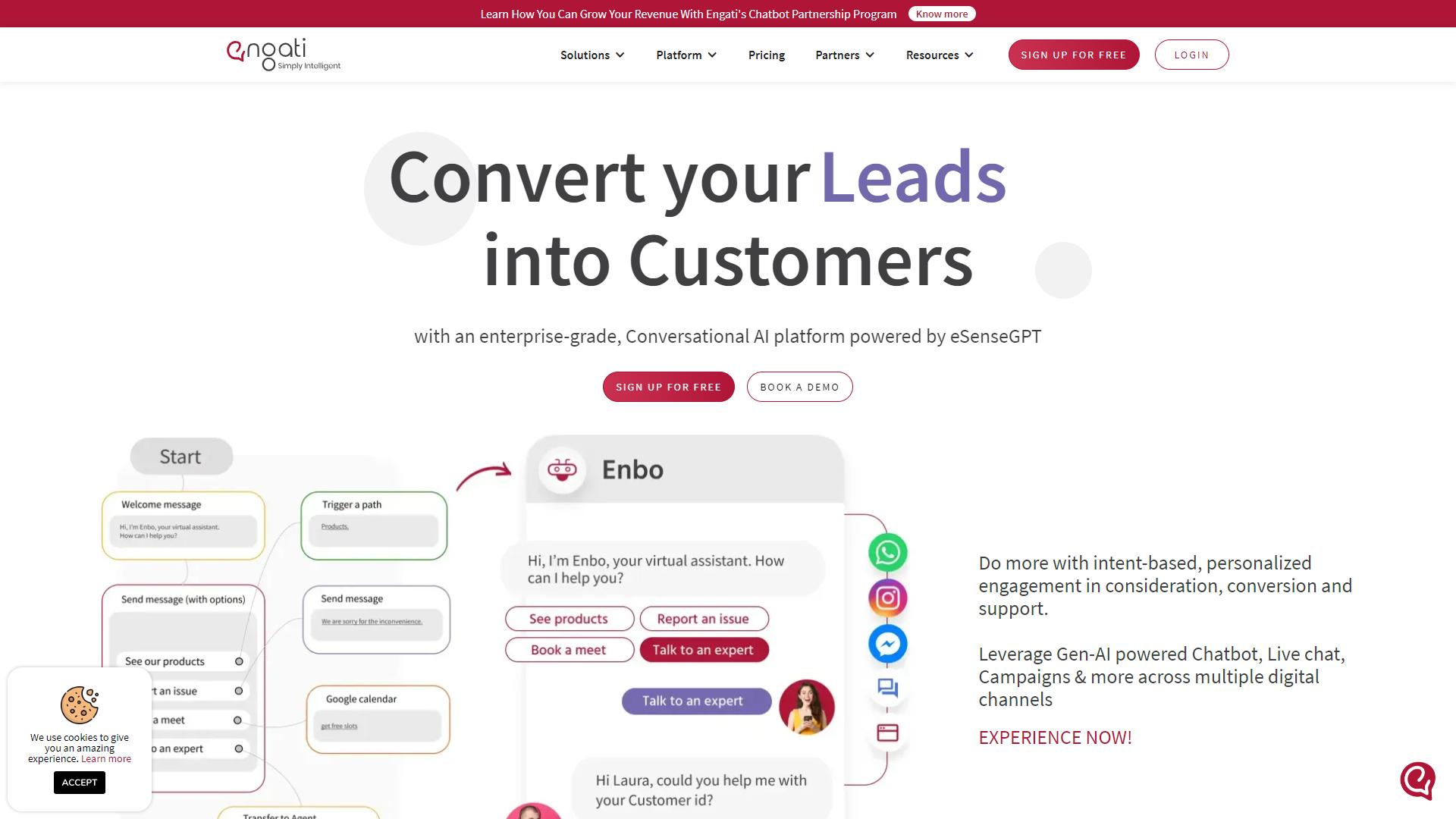Engati Chatbot Platform screenshot
