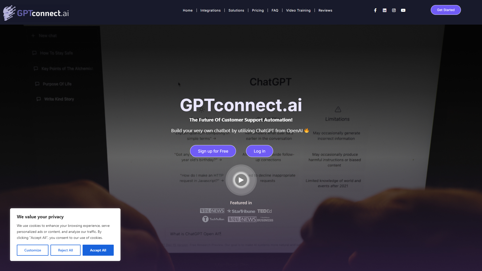 GPTconnect screenshot