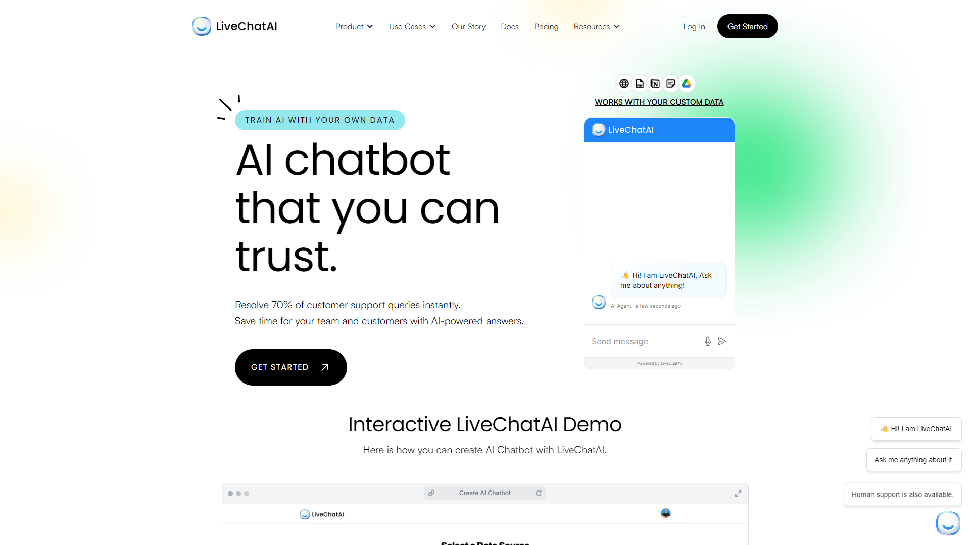 LiveChatAI screenshot