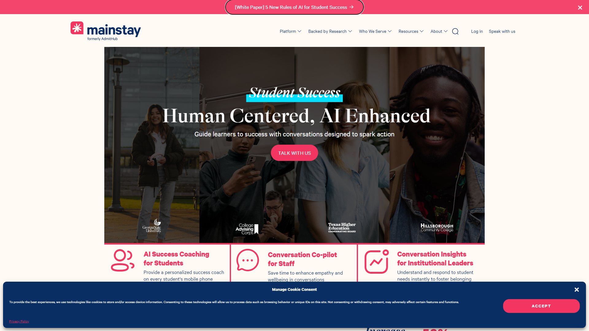 MAInstay (formerly AdmitHub) screenshot