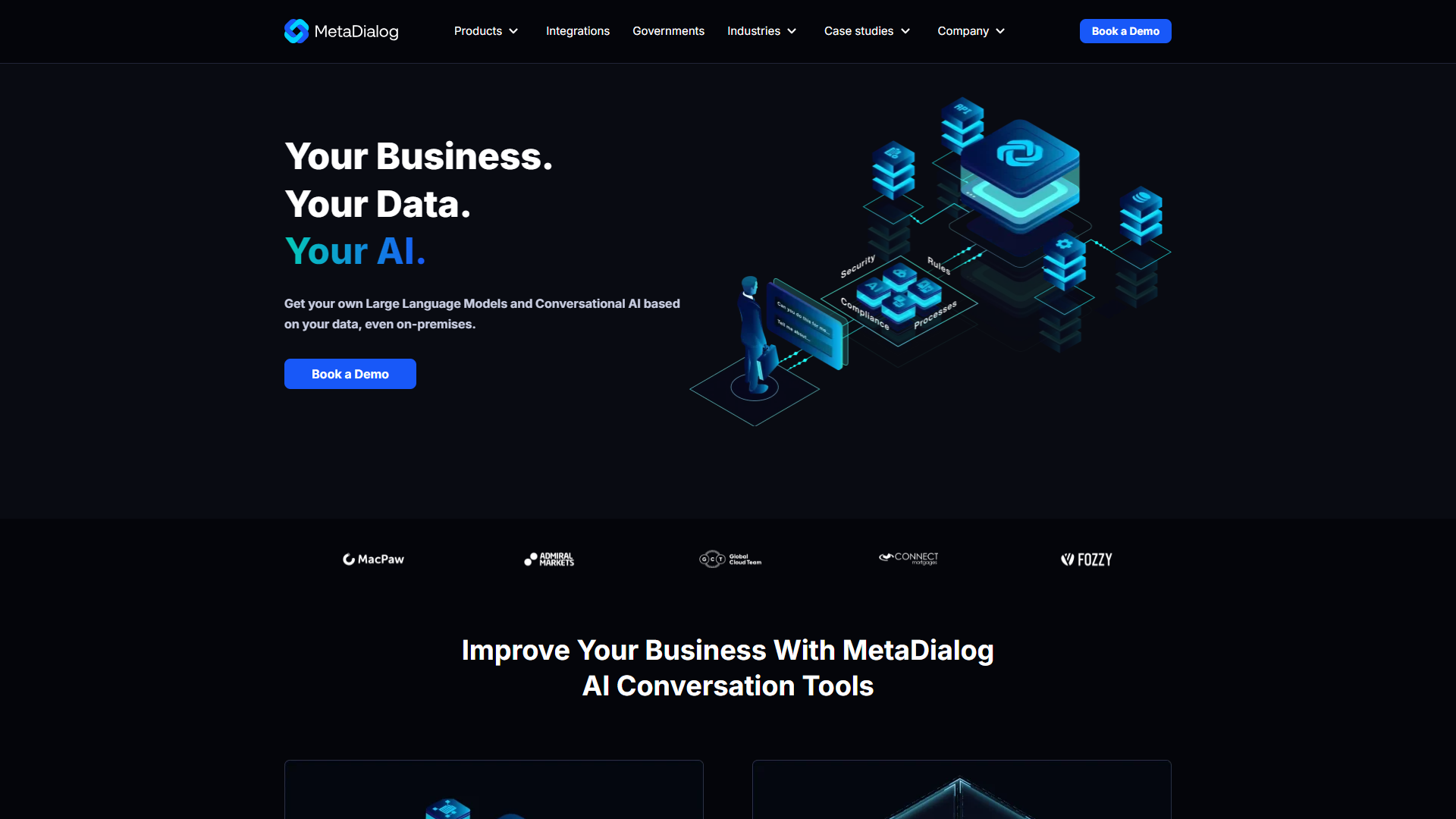MetaDialog AI chatbot engine screenshot