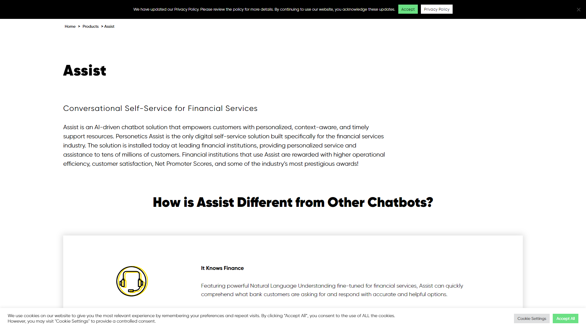 Personetics Assist screenshot