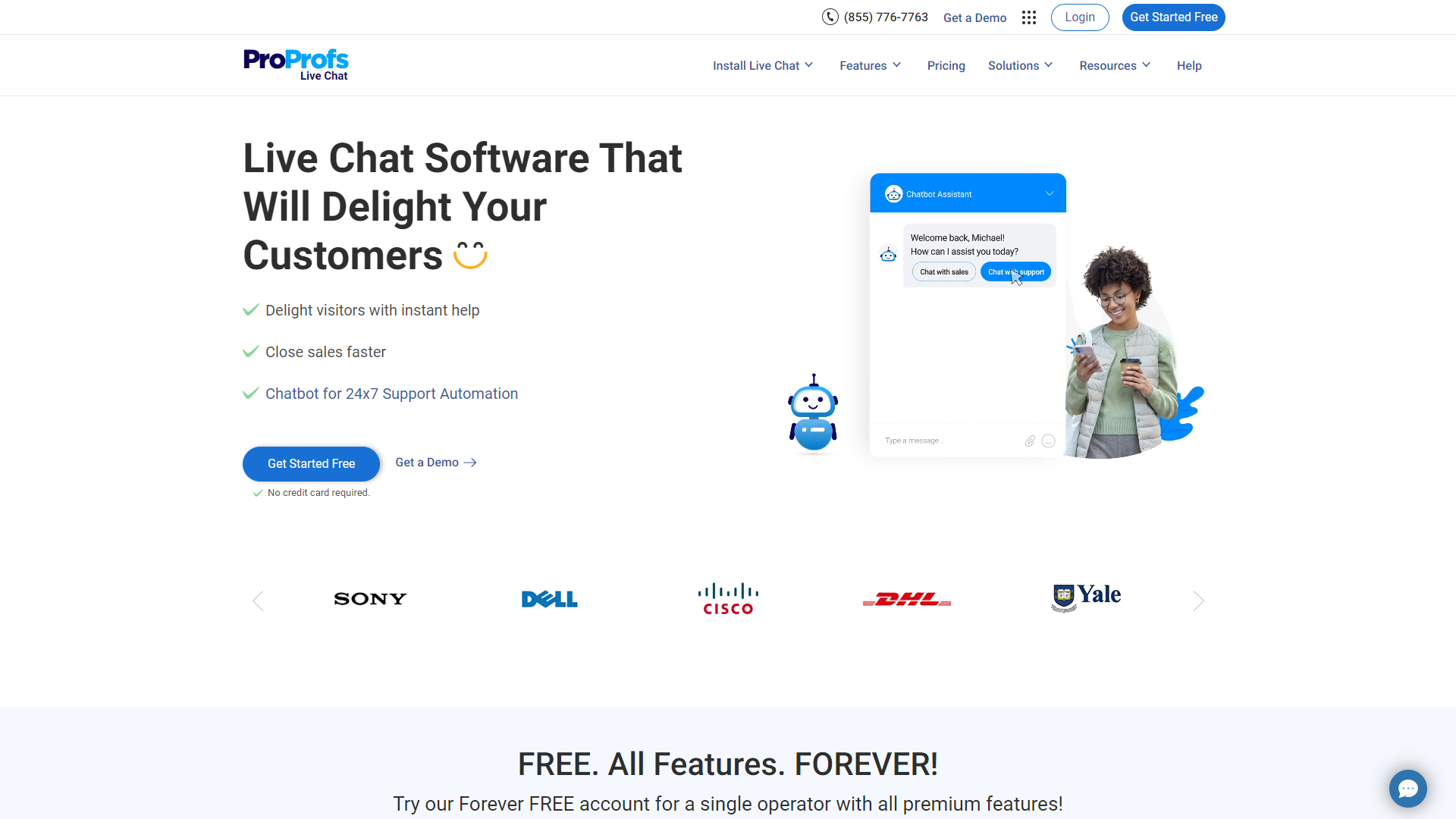 ProProfs Chat screenshot