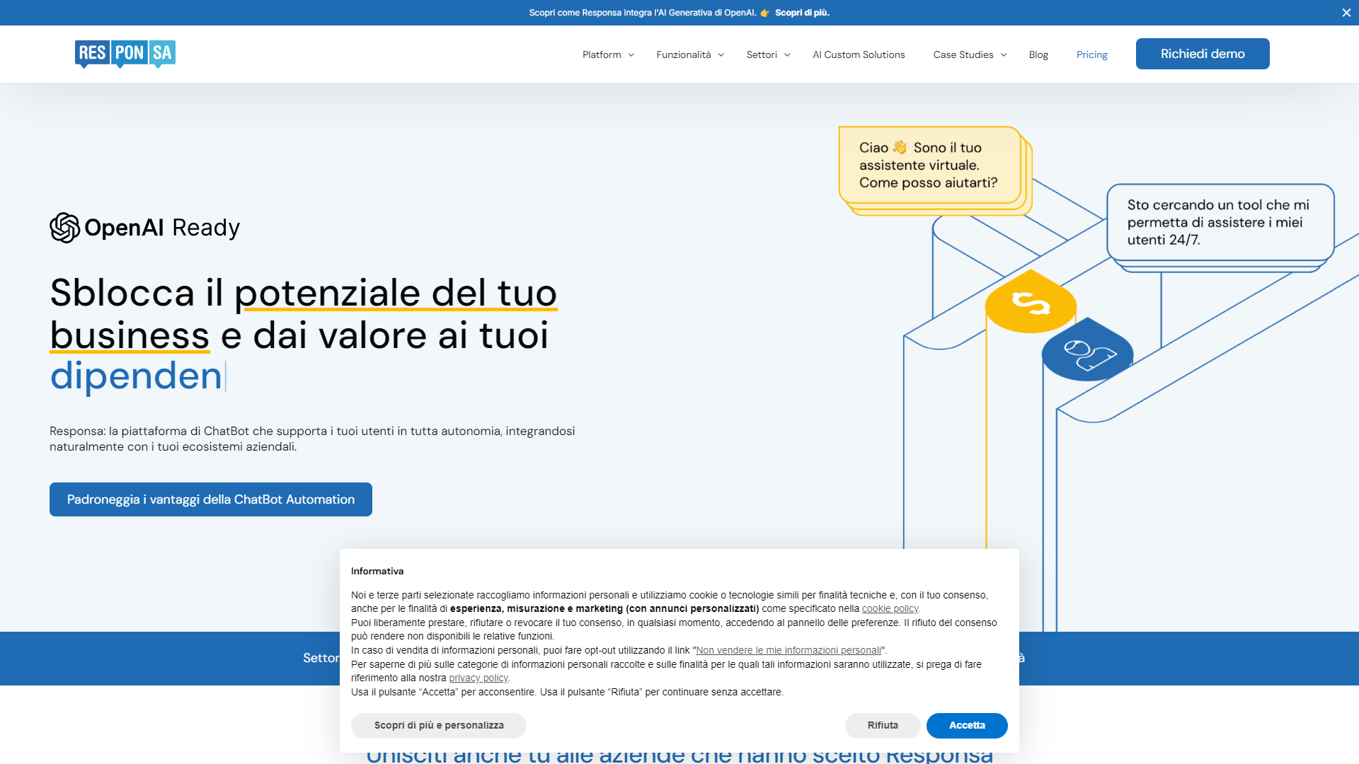 Responsa Conversational AI Platform screenshot