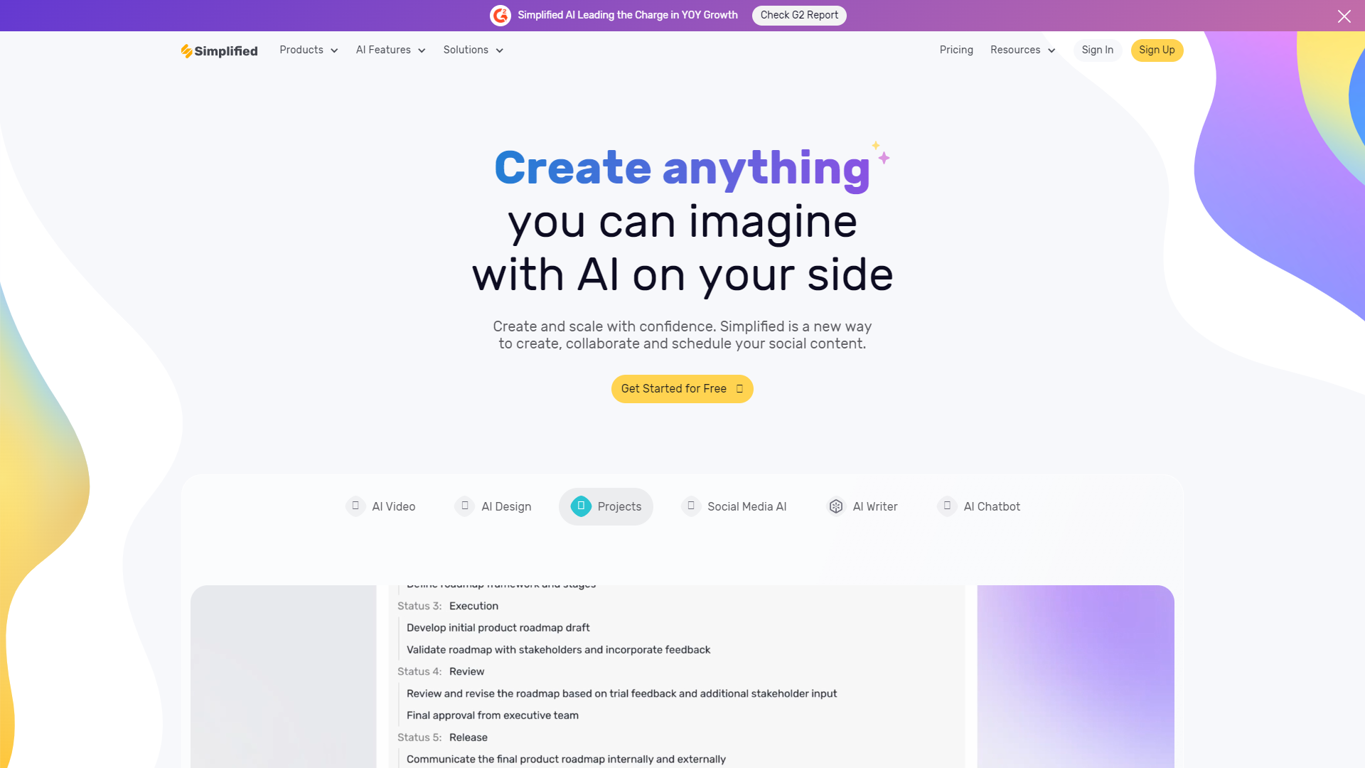 Simplified screenshot