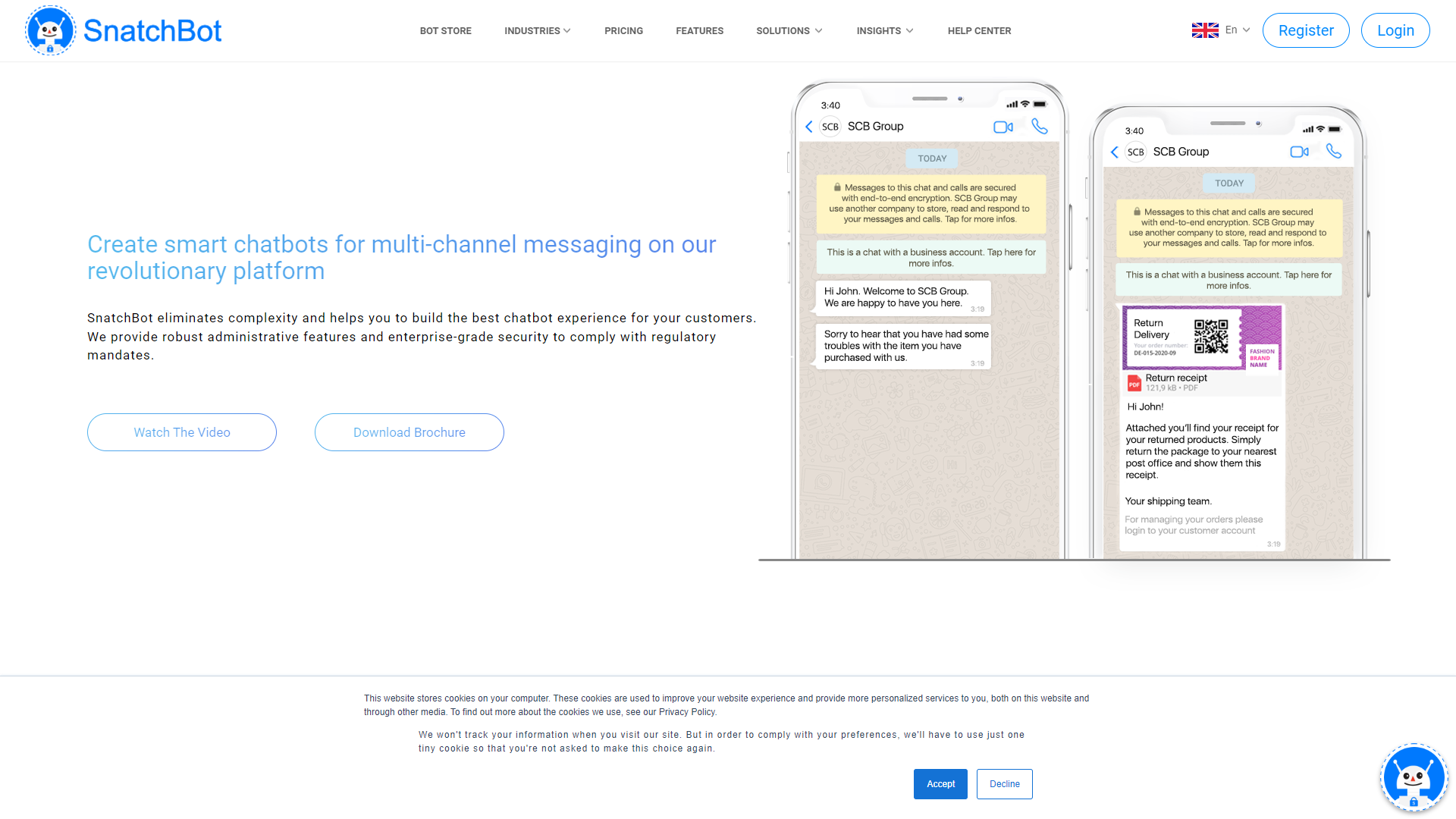 SnatchBot screenshot