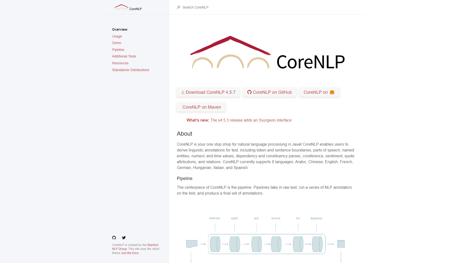 Stanford CoreNLP screenshot