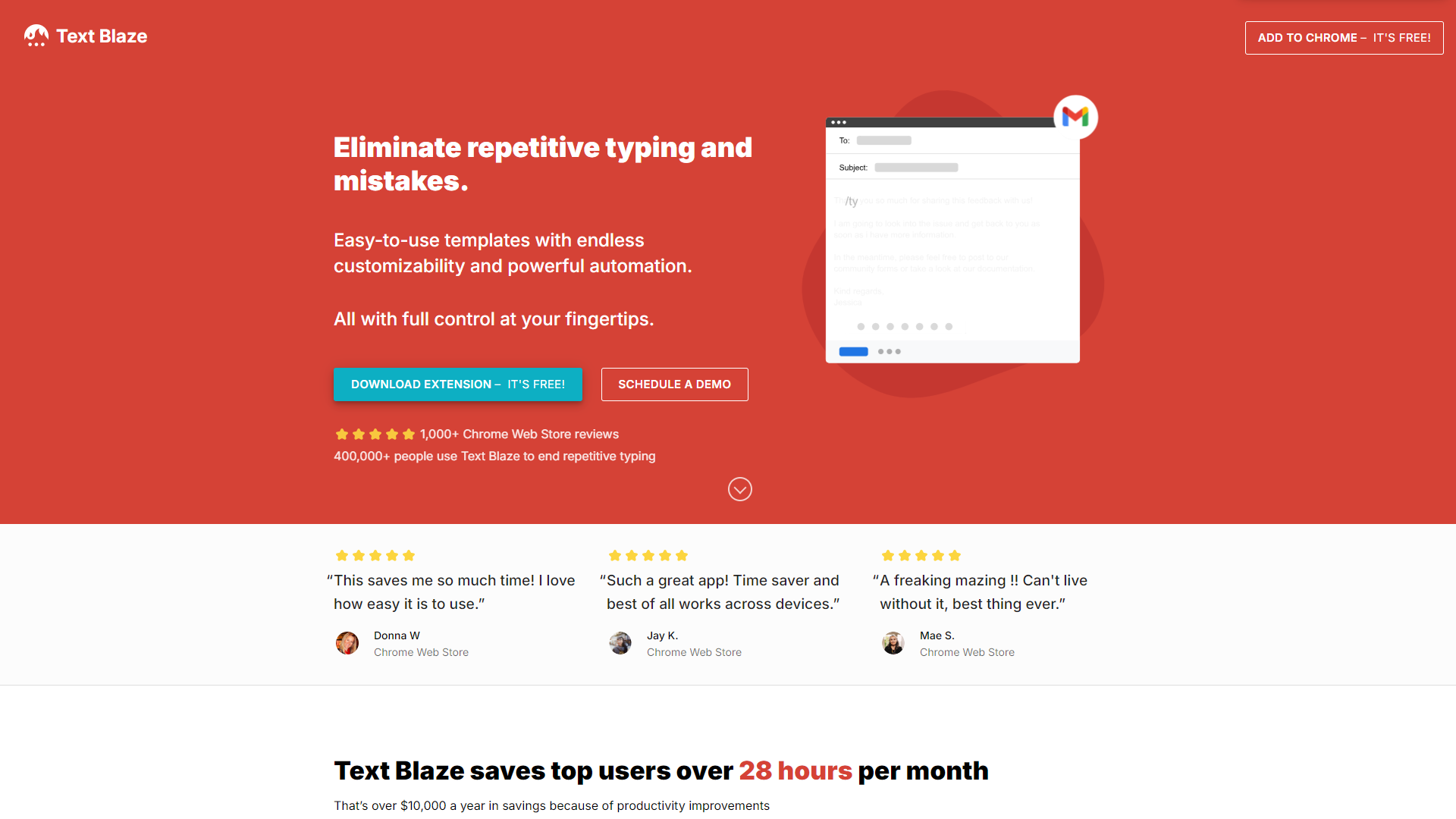 Text Blaze screenshot