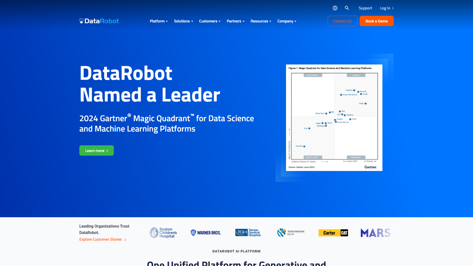 DataRobot screenshot