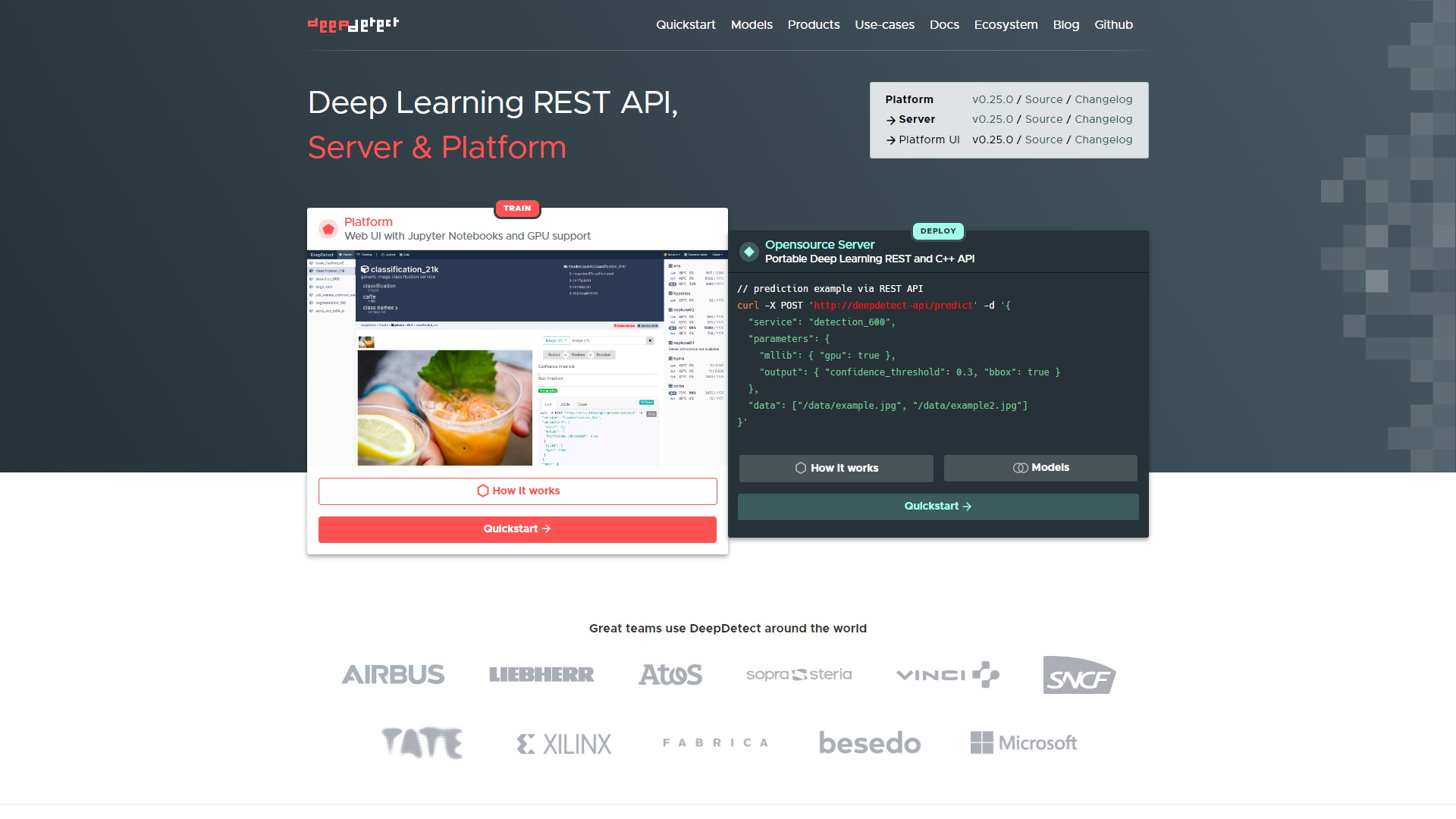 DeepDetect screenshot