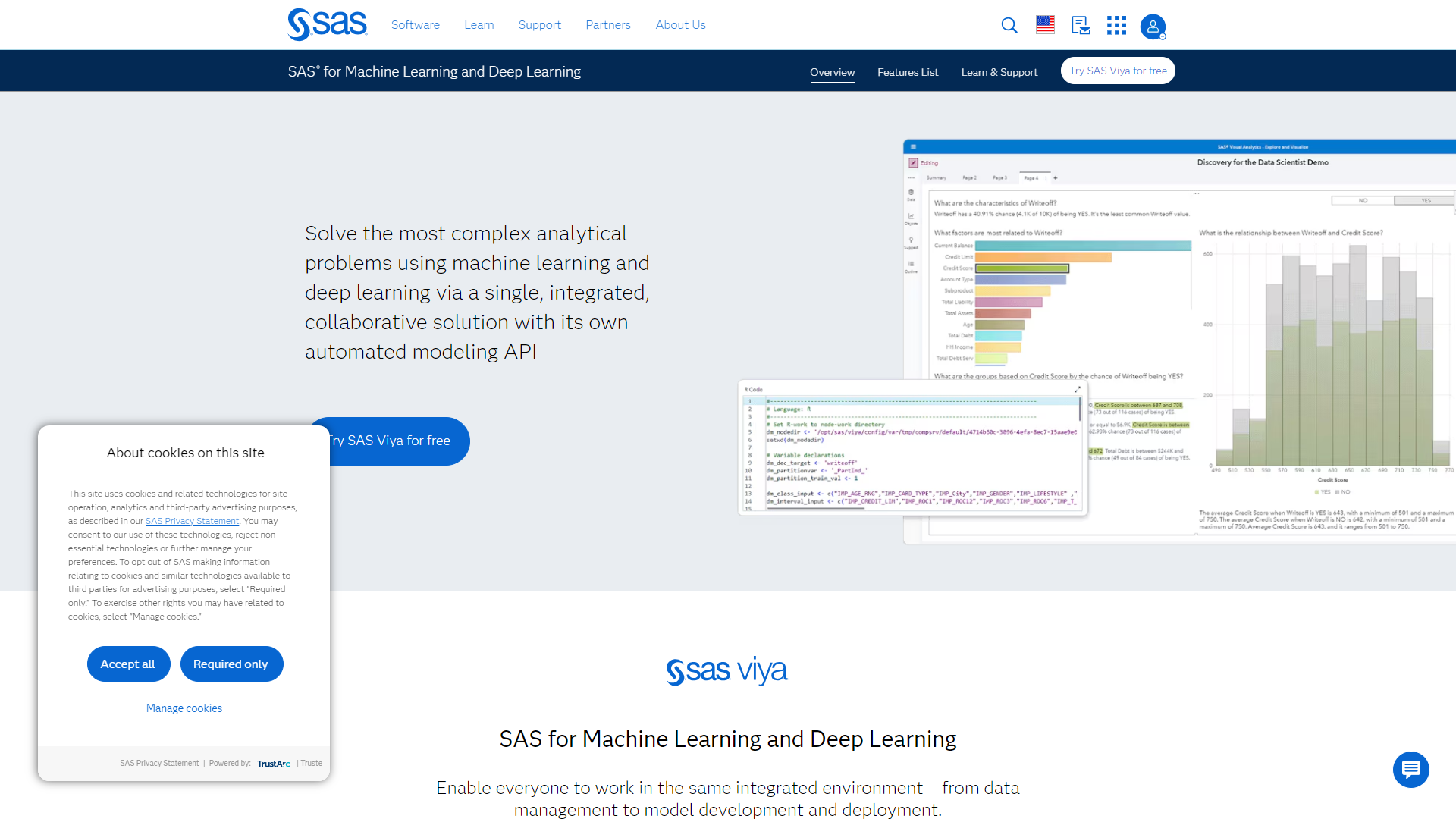 SAS Visual Data Mining and Machine Learning screenshot