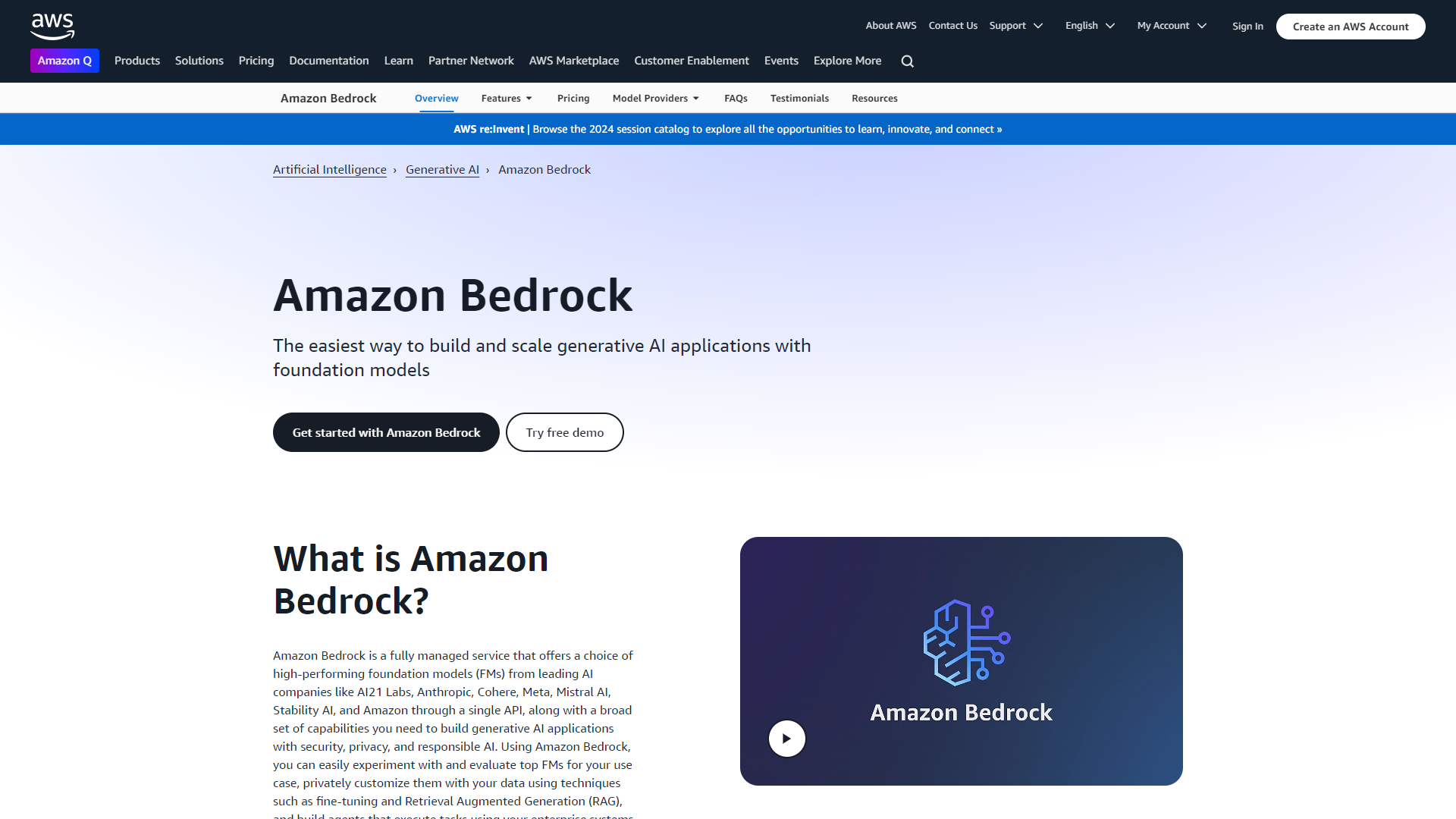 AWS Bedrock screenshot