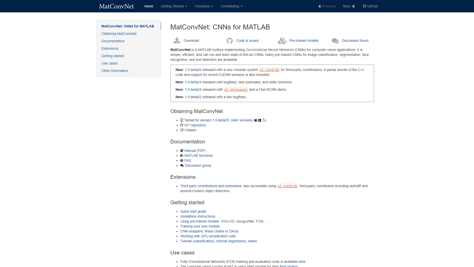 MatConvNet screenshot