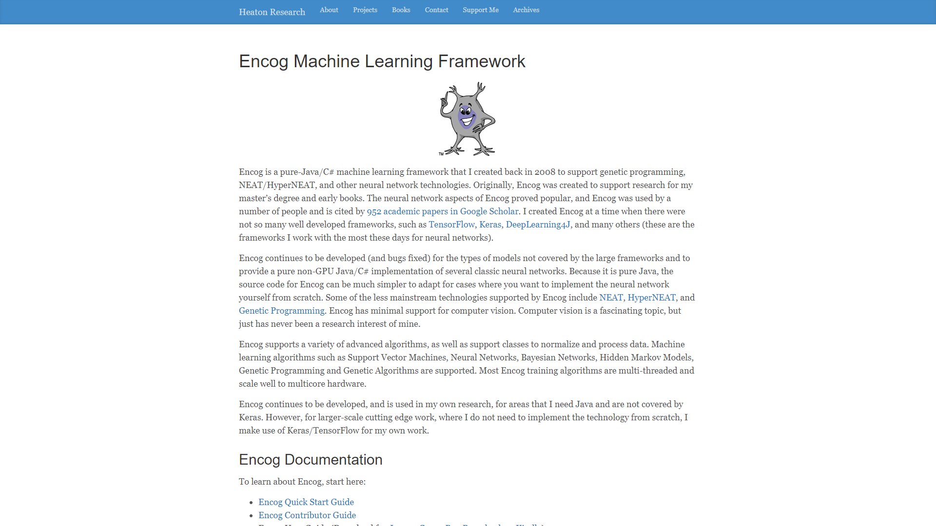 Encog Machine Learning Framework screenshot