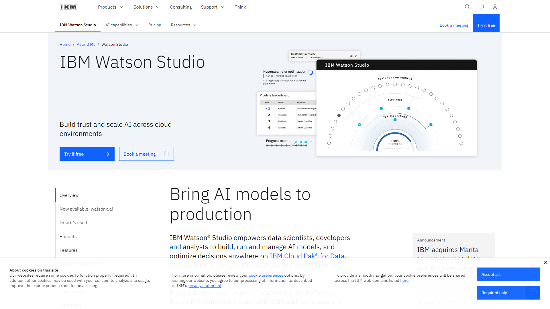 IBM Watson Studio screenshot