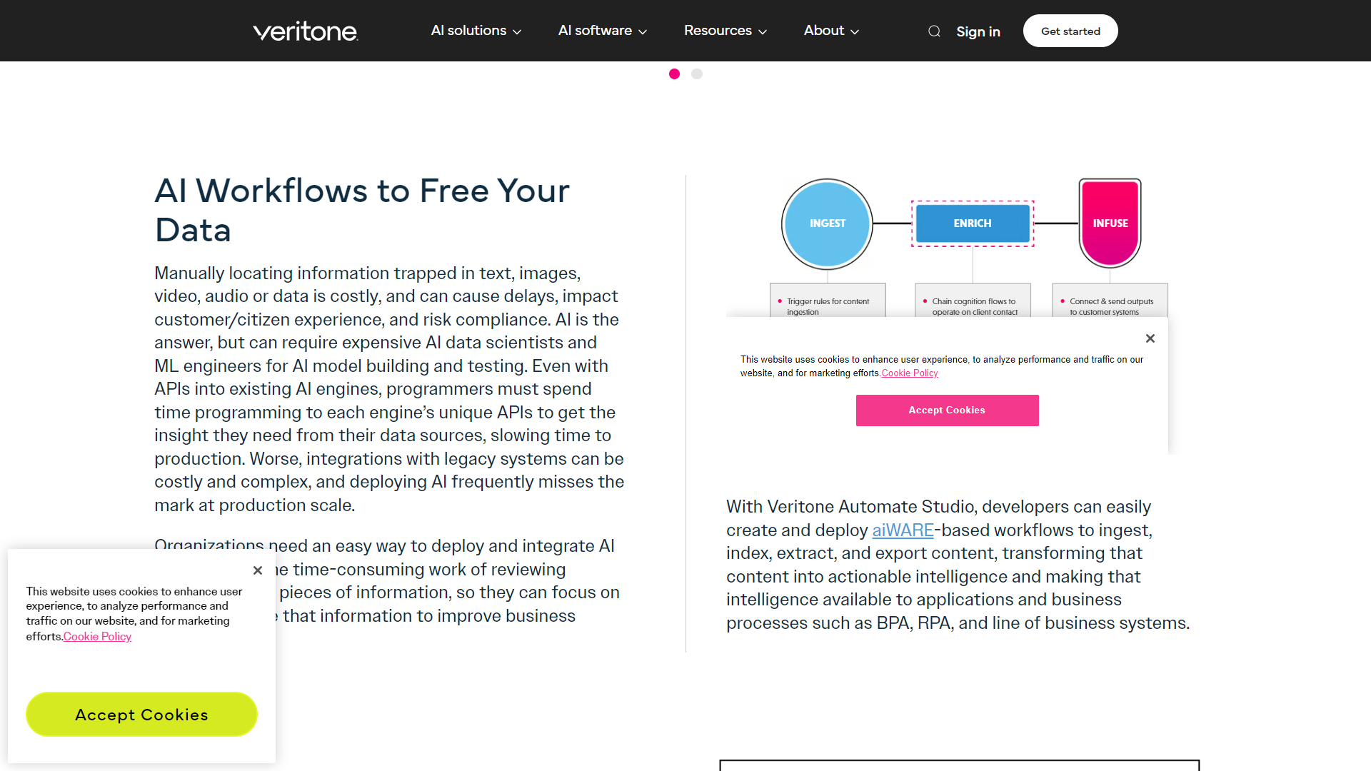 Veritone Automate Studio screenshot