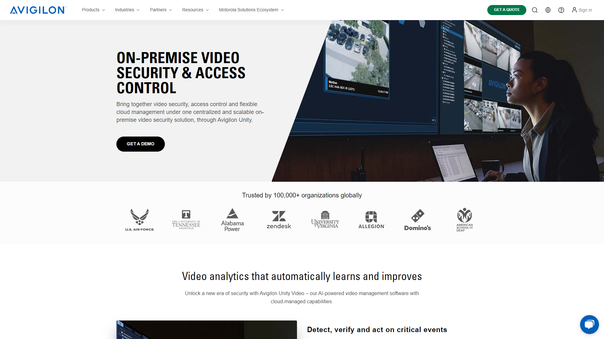 Avigilon Unity screenshot