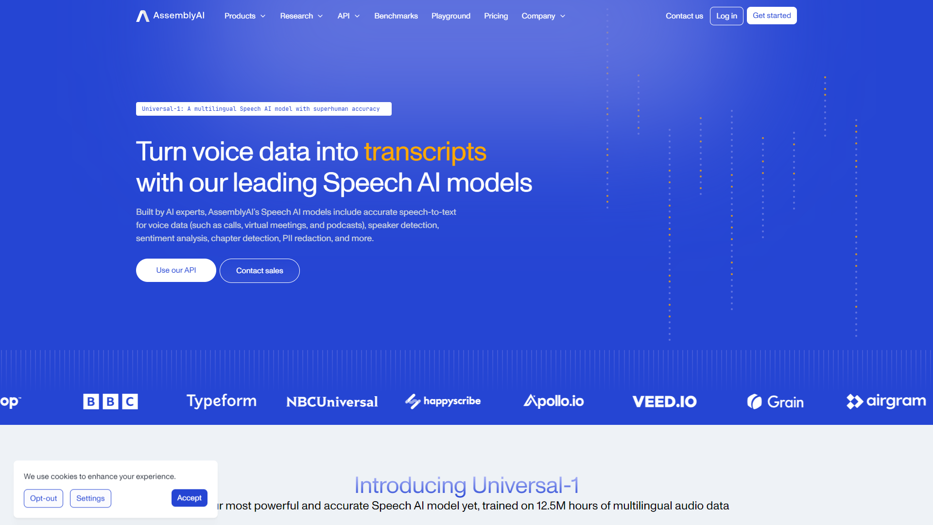 AssemblyAI - Speech to Text API screenshot
