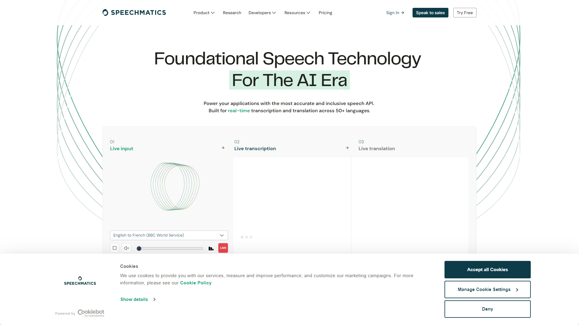 Speechmatics screenshot