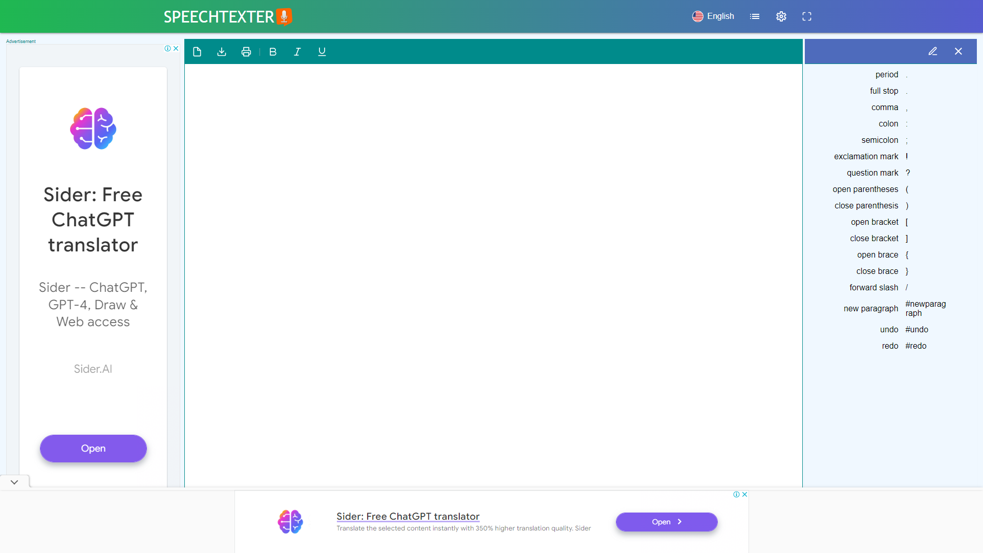 SpeechTexter screenshot